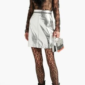 NWT PHILOSOPHY by Lorenzo Serafini metallic skirt Small